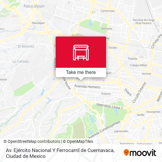 Mapa de Av. Ejército Nacional Y Ferrocarril de Cuernavaca