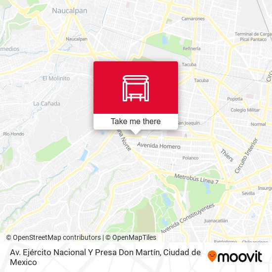 Av. Ejército Nacional Y Presa Don Martín map