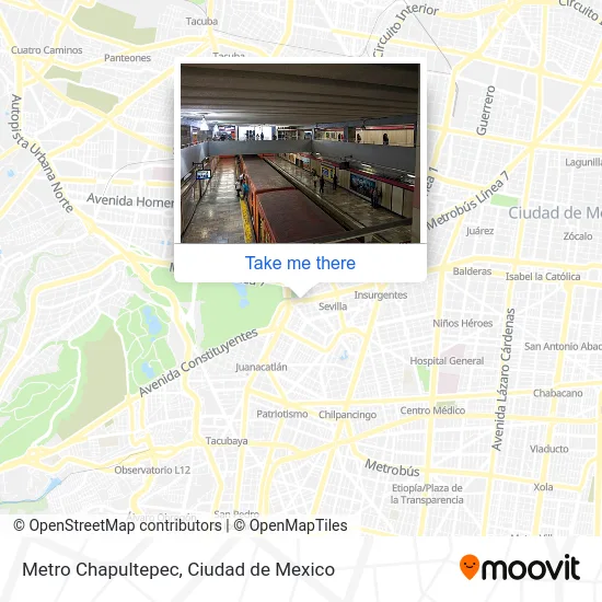 Metro Chapultepec map