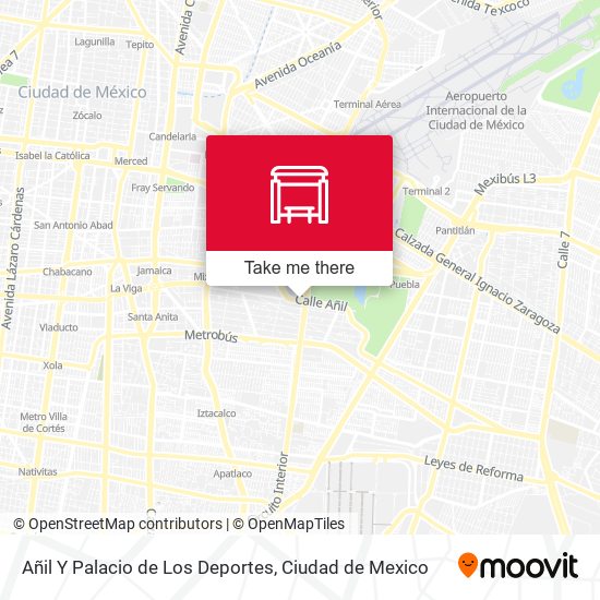 Añil Y Palacio de Los Deportes map