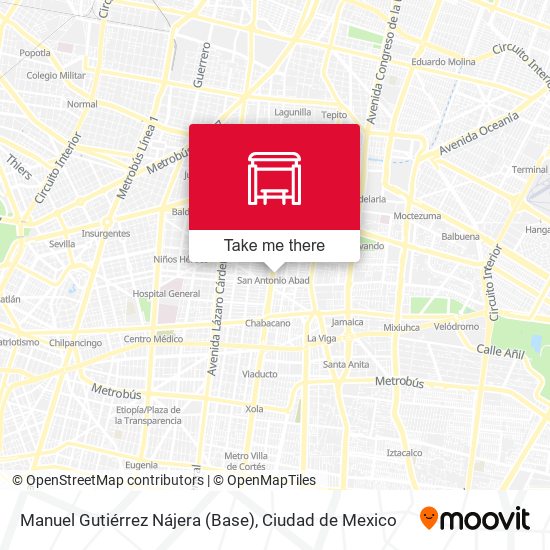 Mapa de Manuel Gutiérrez Nájera (Base)