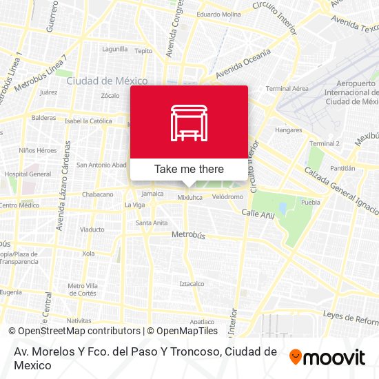 Av. Morelos Y Fco. del Paso Y Troncoso map