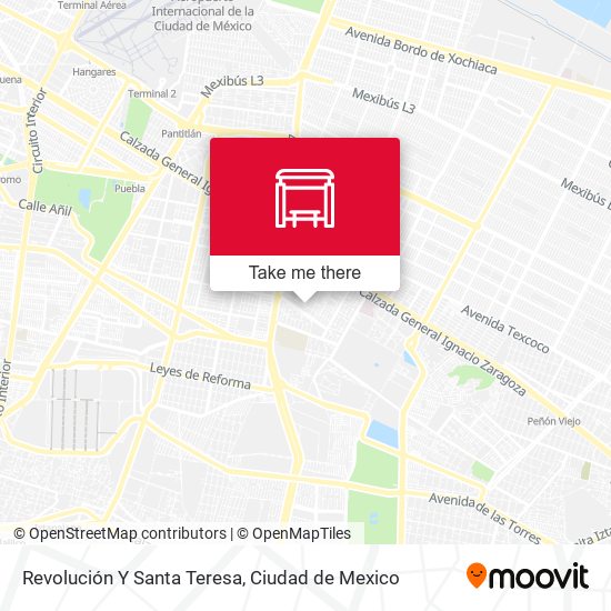Revolución Y Santa Teresa map