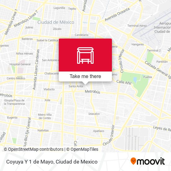 Coyuya Y 1 de Mayo map