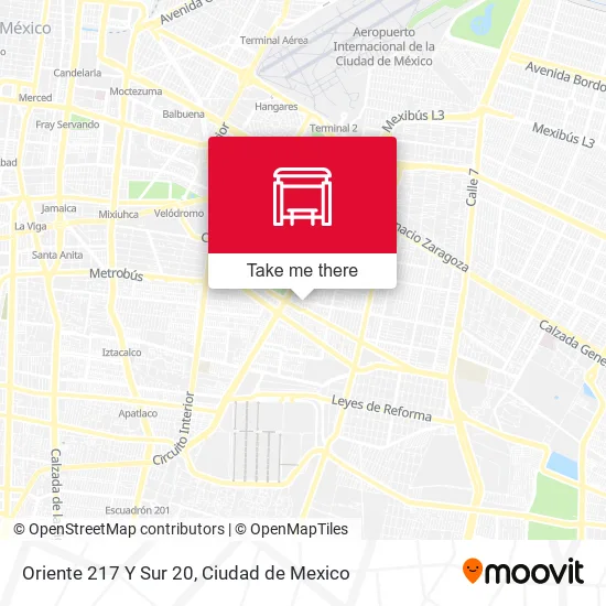 Oriente 217 Y Sur 20 map