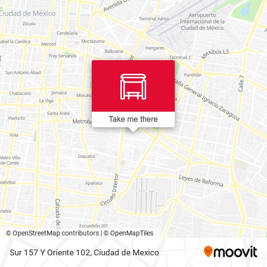 Sur 157 Y Oriente 102 map