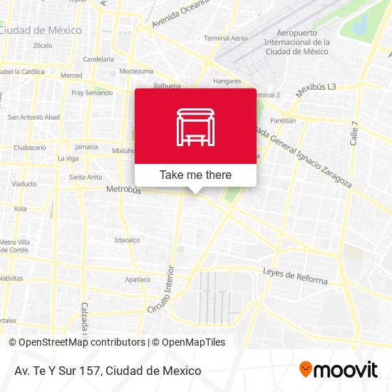 Mapa de Av. Te Y Sur 157