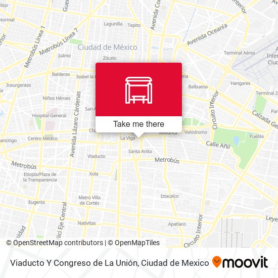 Viaducto Y Congreso de La Unión map