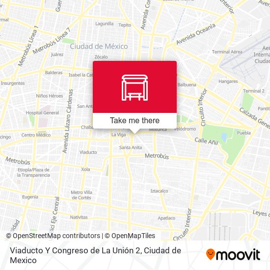 Mapa de Viaducto Y Congreso de La Unión 2