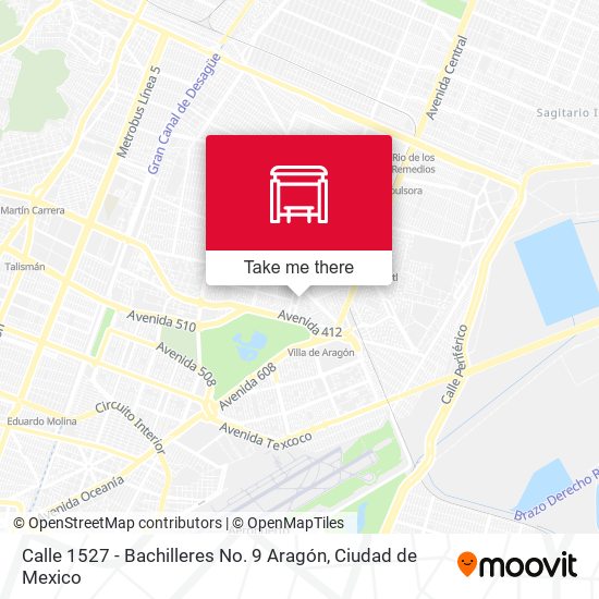 Calle 1527 - Bachilleres No. 9 Aragón map