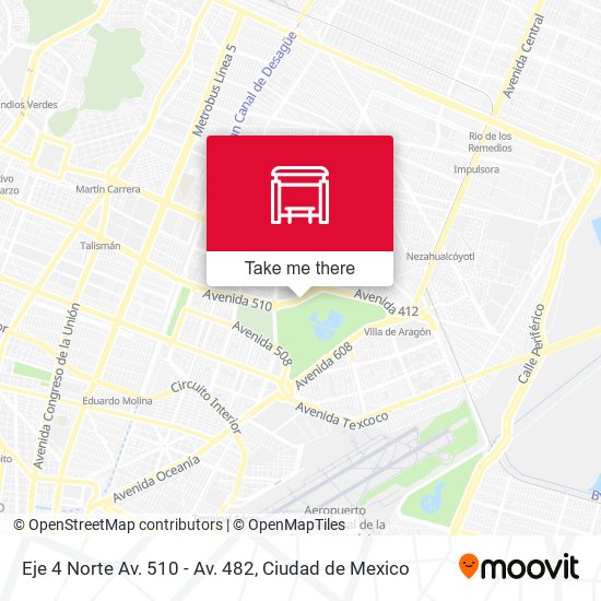 Eje 4 Norte Av. 510 - Av. 482 map