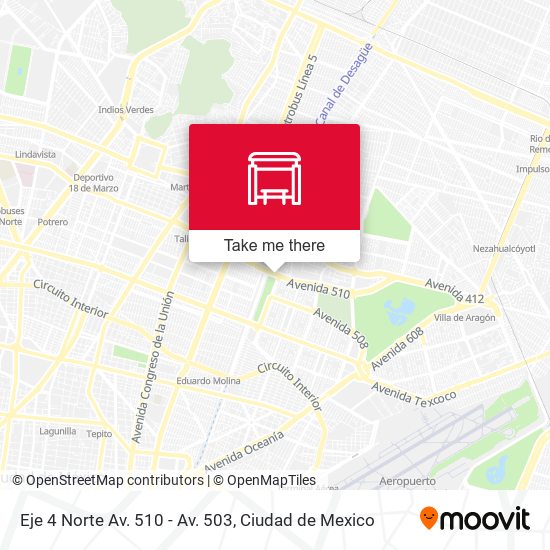 Eje 4 Norte Av. 510 - Av. 503 map