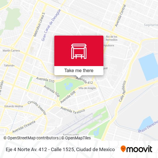 Eje 4 Norte Av. 412 - Calle 1525 map