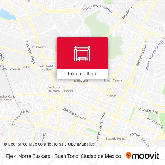 Mapa de Eje 4 Norte Euzkaro - Buen Tono