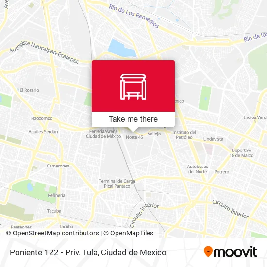 Poniente 122 - Priv. Tula map