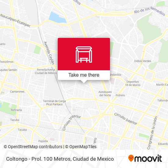 Coltongo - Prol. 100 Metros map