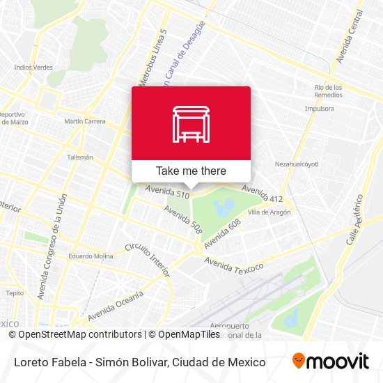 Mapa de Loreto Fabela - Simón Bolivar