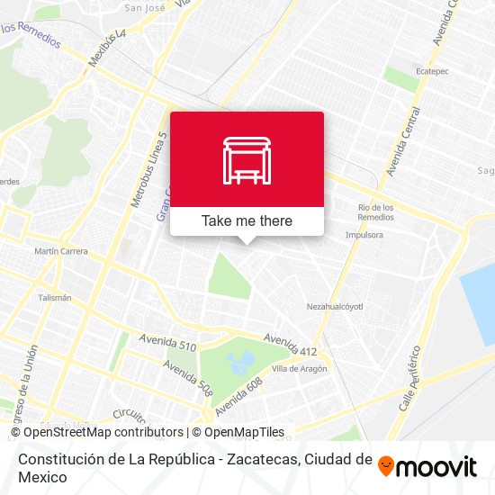 Constitución de La República - Zacatecas map