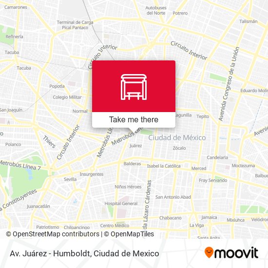 Av. Juárez - Humboldt map