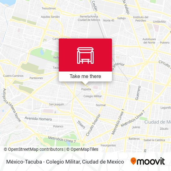 Mapa de México-Tacuba - Colegio Militar