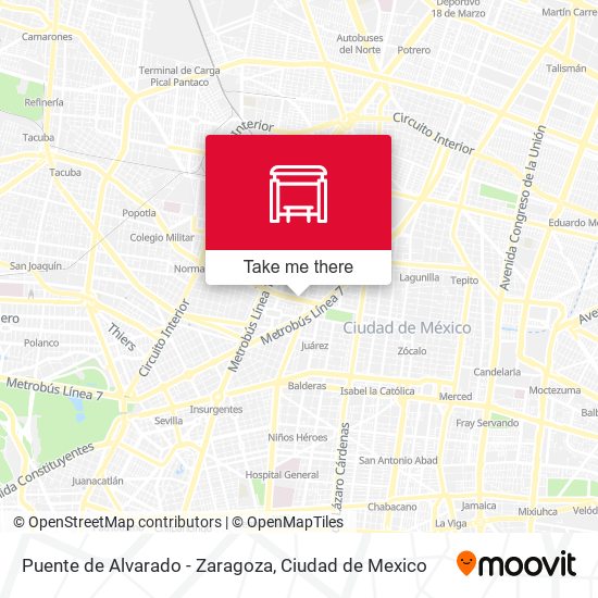 Mapa de Puente de Alvarado - Zaragoza