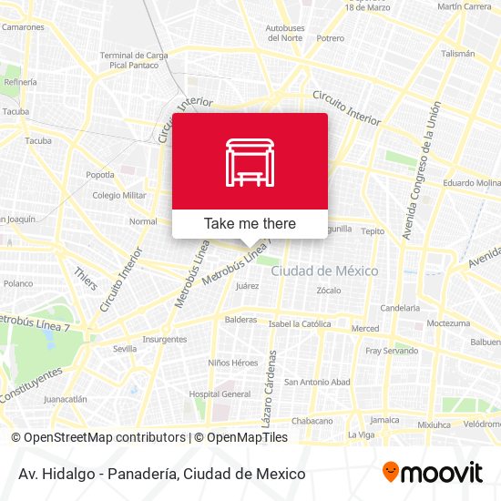 Mapa de Av. Hidalgo - Panadería