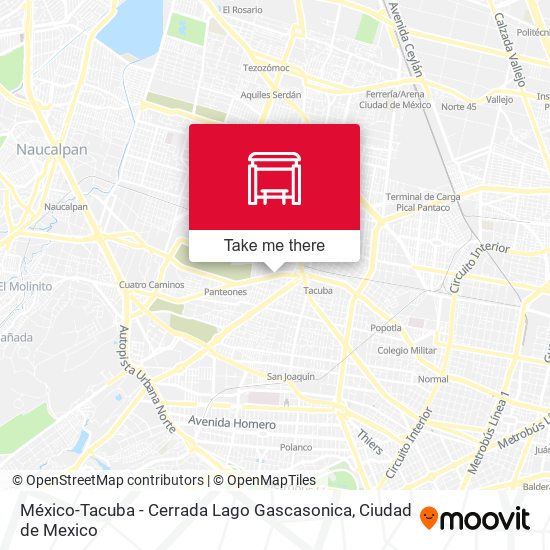 México-Tacuba - Cerrada Lago Gascasonica map