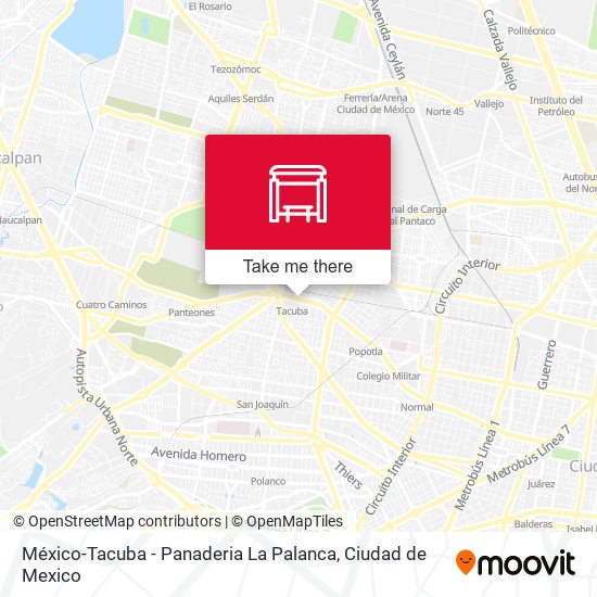 Mapa de México-Tacuba - Panaderia La Palanca