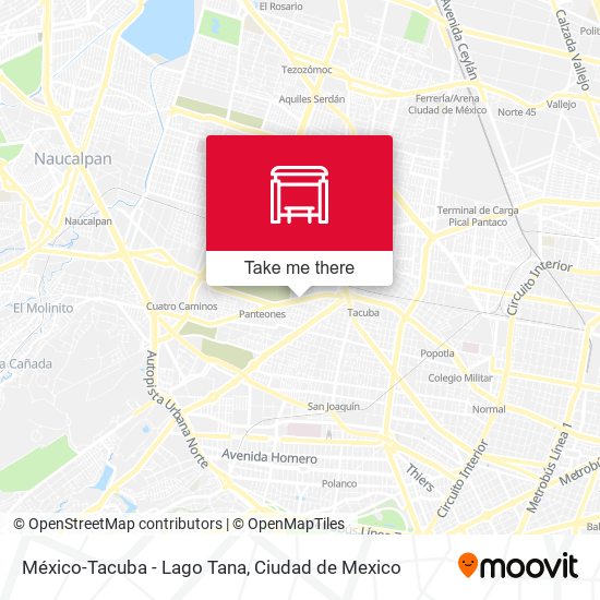 México-Tacuba - Lago Tana map