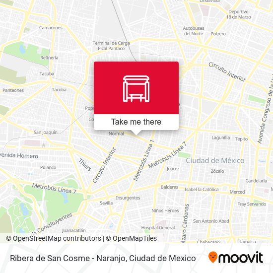 Mapa de Ribera de San Cosme - Naranjo