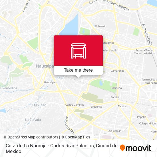 Calz. de La Naranja - Carlos Riva Palacios map