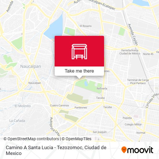 Camino A Santa Lucia - Tezozomoc map