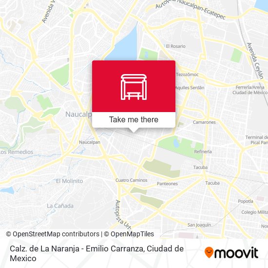 Mapa de Calz. de La Naranja - Emilio Carranza