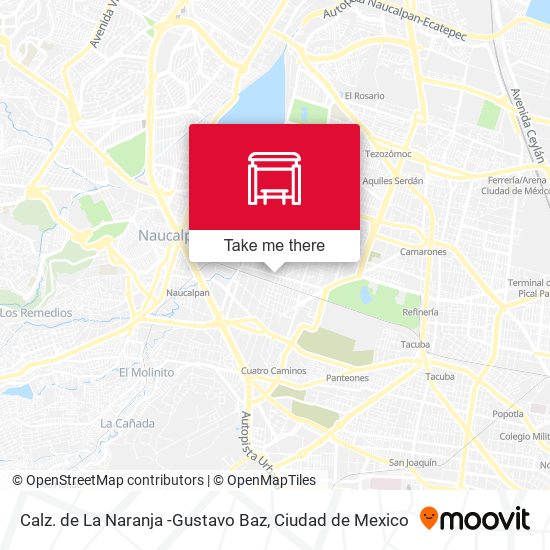 Calz. de La Naranja -Gustavo Baz map