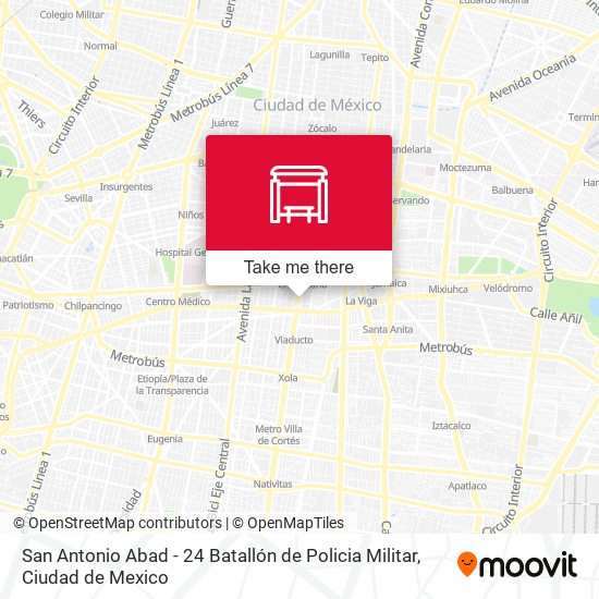 San Antonio Abad - 24 Batallón de Policia Militar map