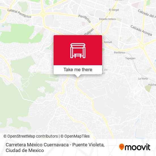 Carretera México Cuernavaca - Puente Violeta map