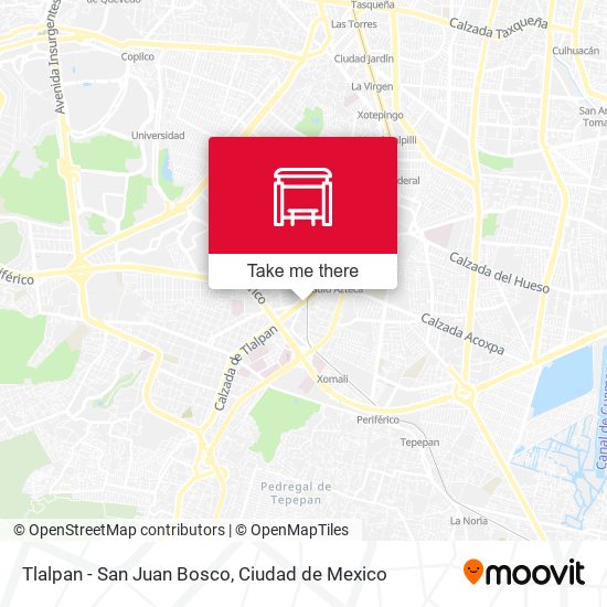 Mapa de Tlalpan - San Juan Bosco
