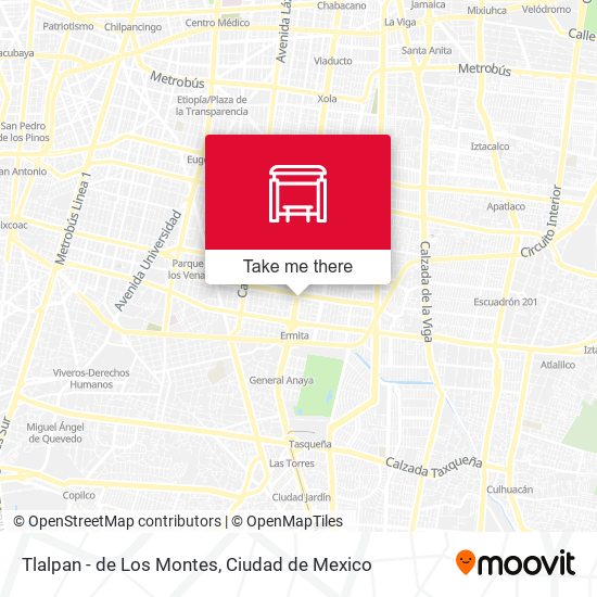 Tlalpan - de Los Montes map
