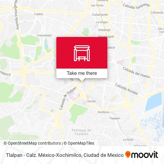 Mapa de Tlalpan - Calz. México-Xochimilco