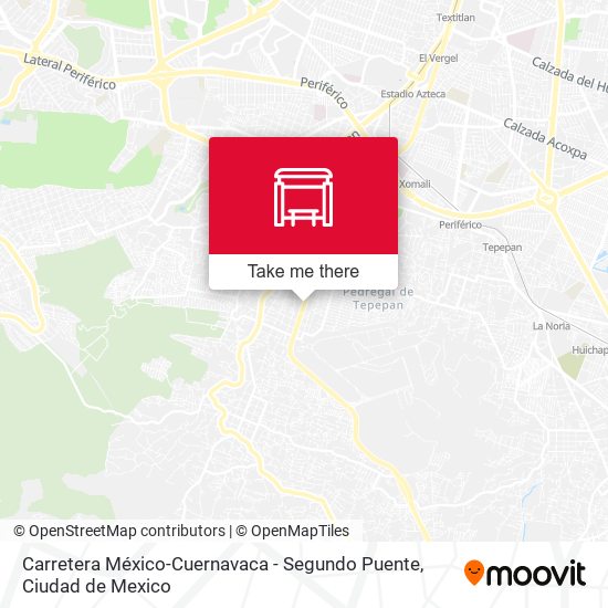 Mapa de Carretera México-Cuernavaca - Segundo Puente