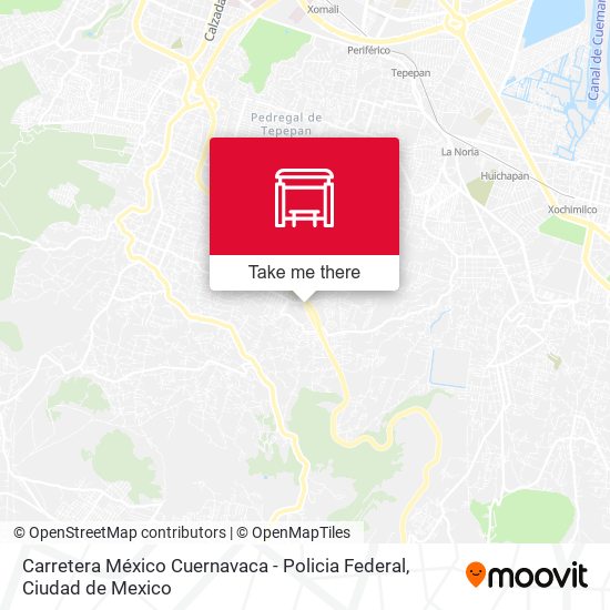 Carretera México Cuernavaca - Policia Federal map