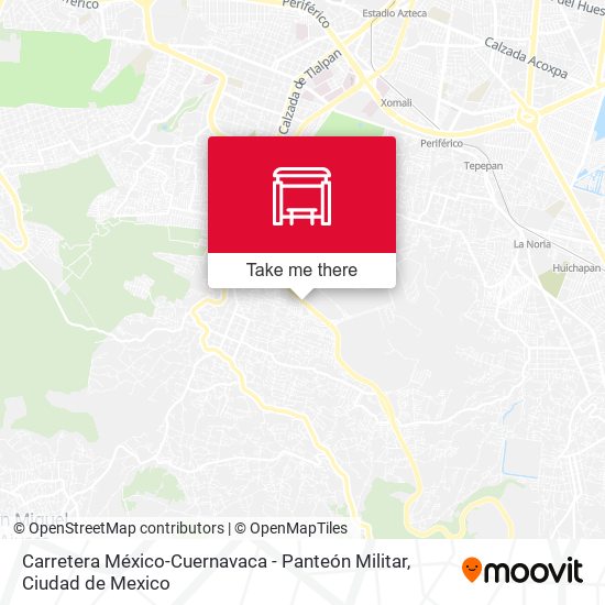 Carretera México-Cuernavaca - Panteón Militar map