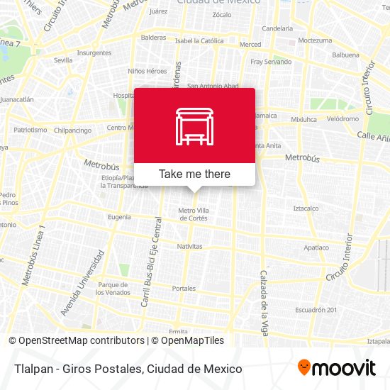 Mapa de Tlalpan  - Giros Postales