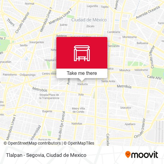 Tlalpan - Segovia map