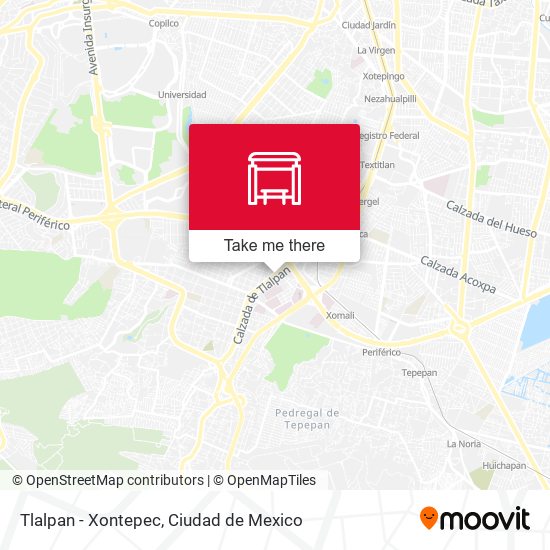 Tlalpan - Xontepec map
