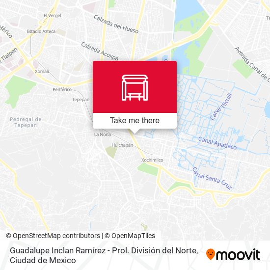 Guadalupe Inclan Ramírez - Prol. División del Norte map
