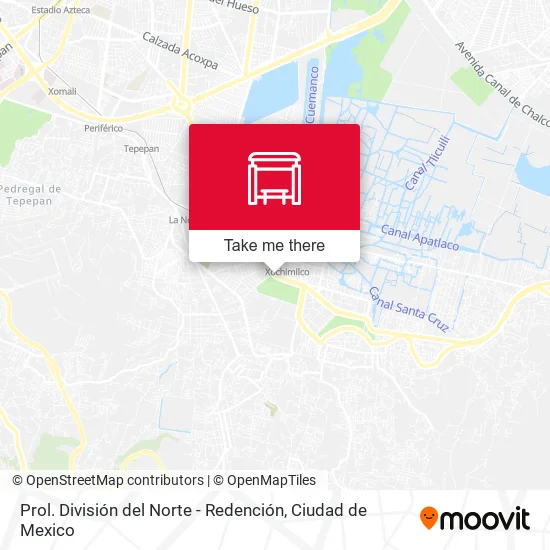 Prol. División del Norte - Redención map