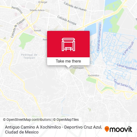 Antiguo Camino A Xochimilco - Deportivo Cruz Azul map