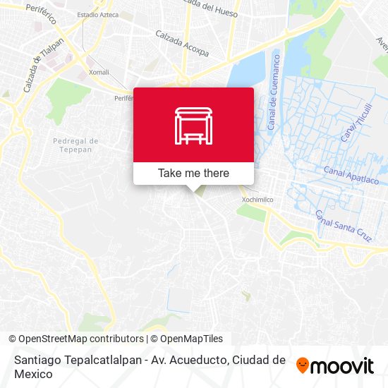 Santiago Tepalcatlalpan - Av. Acueducto map