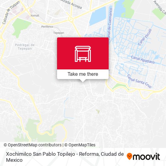 Mapa de Xochimilco San Pablo Topilejo - Reforma